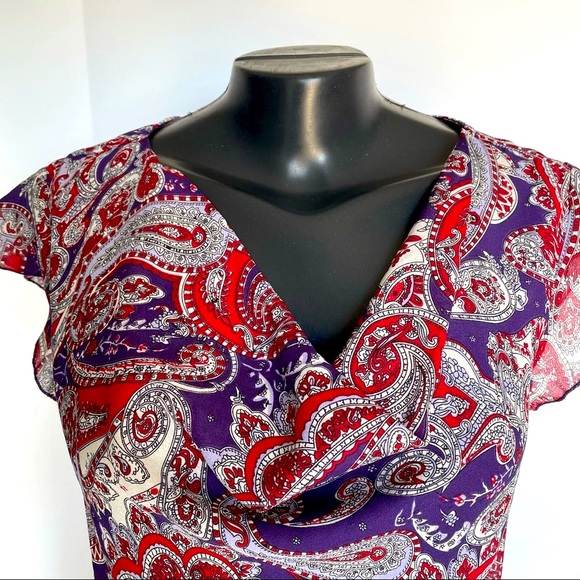 ALLISON TAYLOR Paisley patterned top, Size small - Picture 4 of 7